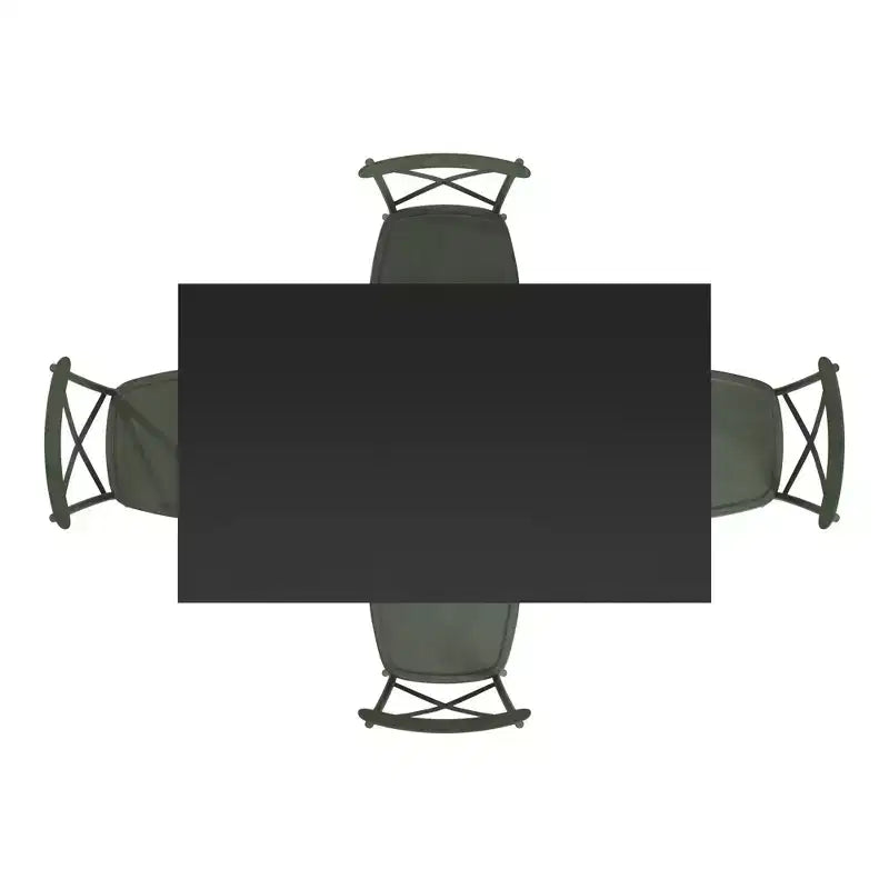 Salido Black Finish Dining Set - 5-Piece - iNSPIRE Q