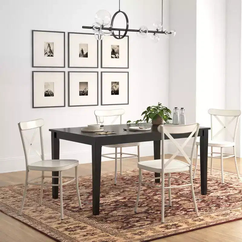 Salido Black Finish Dining Set - 5-Piece - iNSPIRE Q
