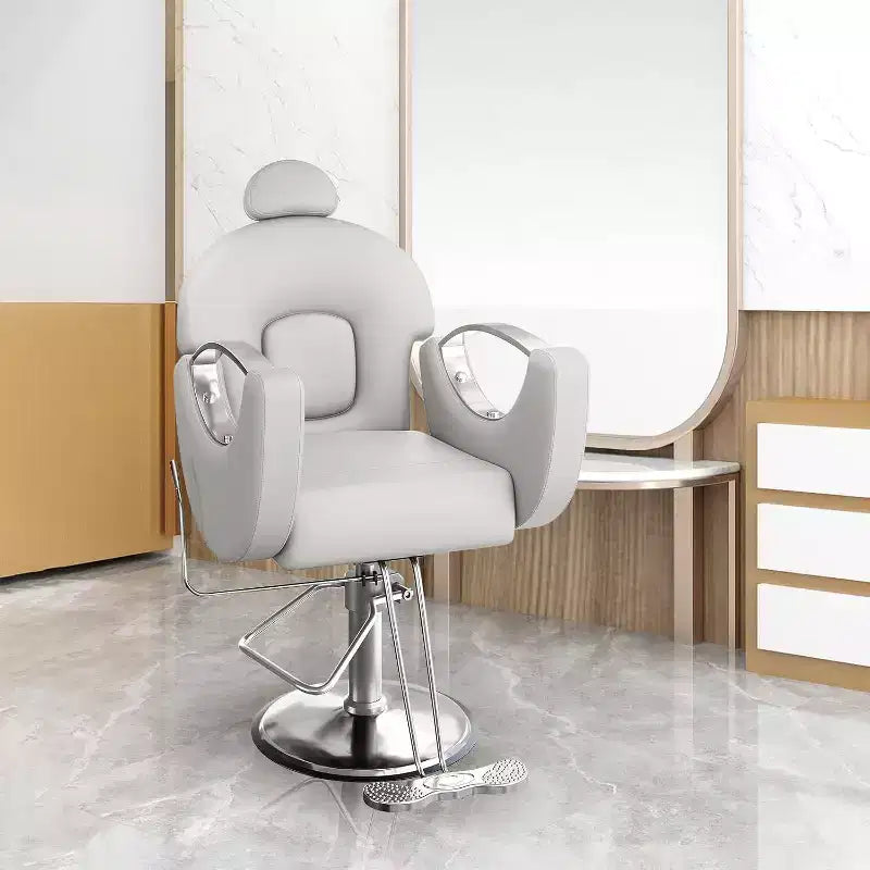 Acekool Reclining Salon Chair Hydraulic Barber Chair 360 Swivel Height Adjustable with Footrest