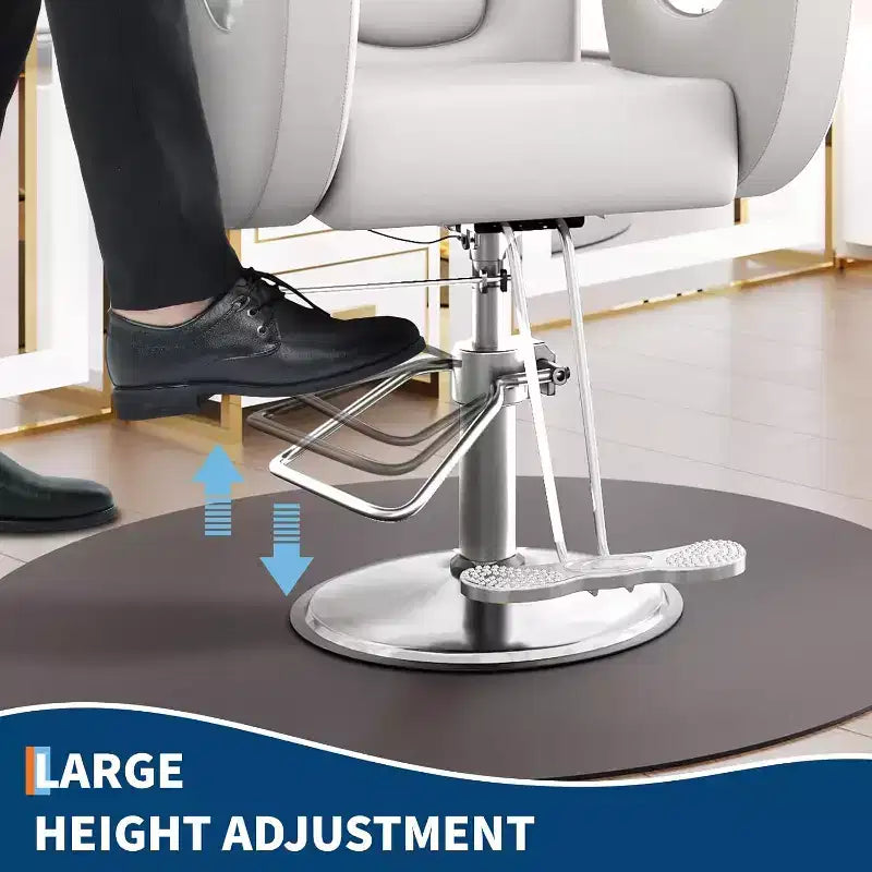 Acekool Reclining Salon Chair Hydraulic Barber Chair 360 Swivel Height Adjustable with Footrest