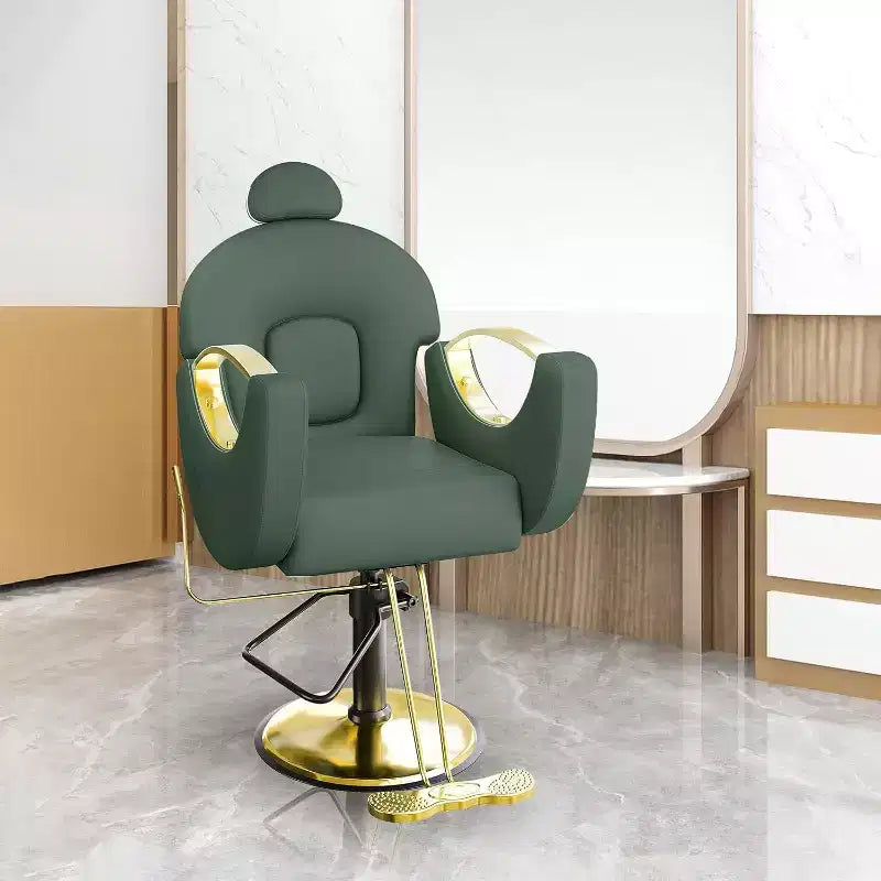 Acekool Reclining Salon Chair Hydraulic Barber Chair 360 Swivel Height Adjustable with Footrest