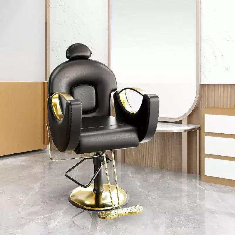 Acekool Reclining Salon Chair Hydraulic Barber Chair 360 Swivel Height Adjustable with Footrest