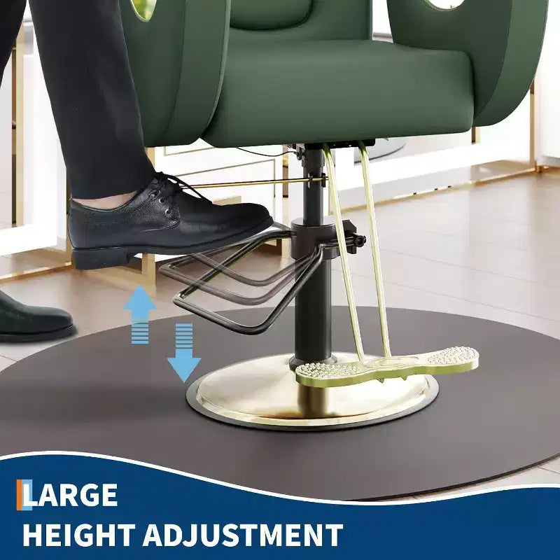 Acekool Reclining Salon Chair Hydraulic Barber Chair 360 Swivel Height Adjustable with Footrest