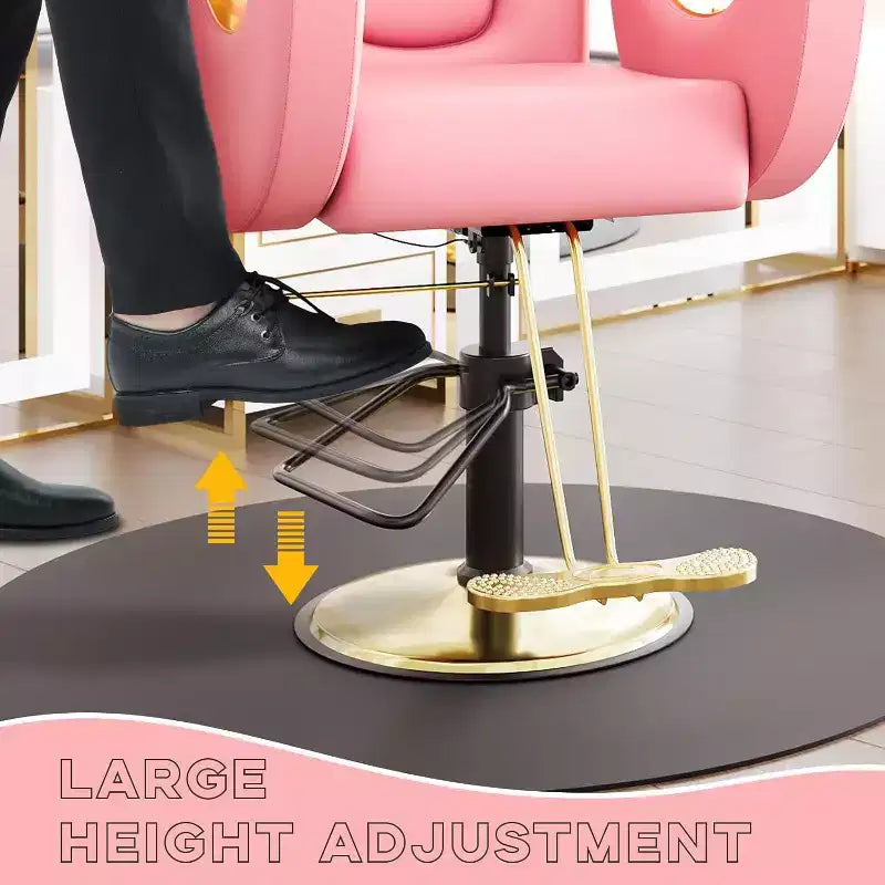 Acekool Reclining Salon Chair Hydraulic Barber Chair 360 Swivel Height Adjustable with Footrest