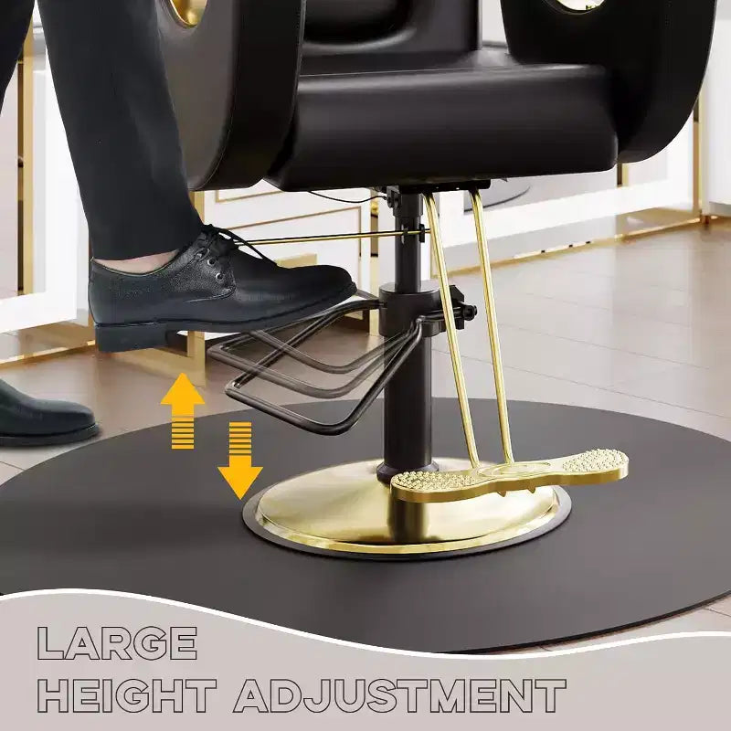 Acekool Reclining Salon Chair Hydraulic Barber Chair 360 Swivel Height Adjustable with Footrest