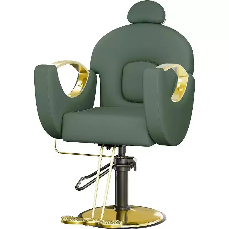 Acekool Reclining Salon Chair Hydraulic Barber Chair 360 Swivel Height Adjustable with Footrest