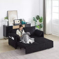 MAYEERTY 64.5 3-in-1 Convertible Corduroy Sleeper Sofa Bed with Pullout Bed
