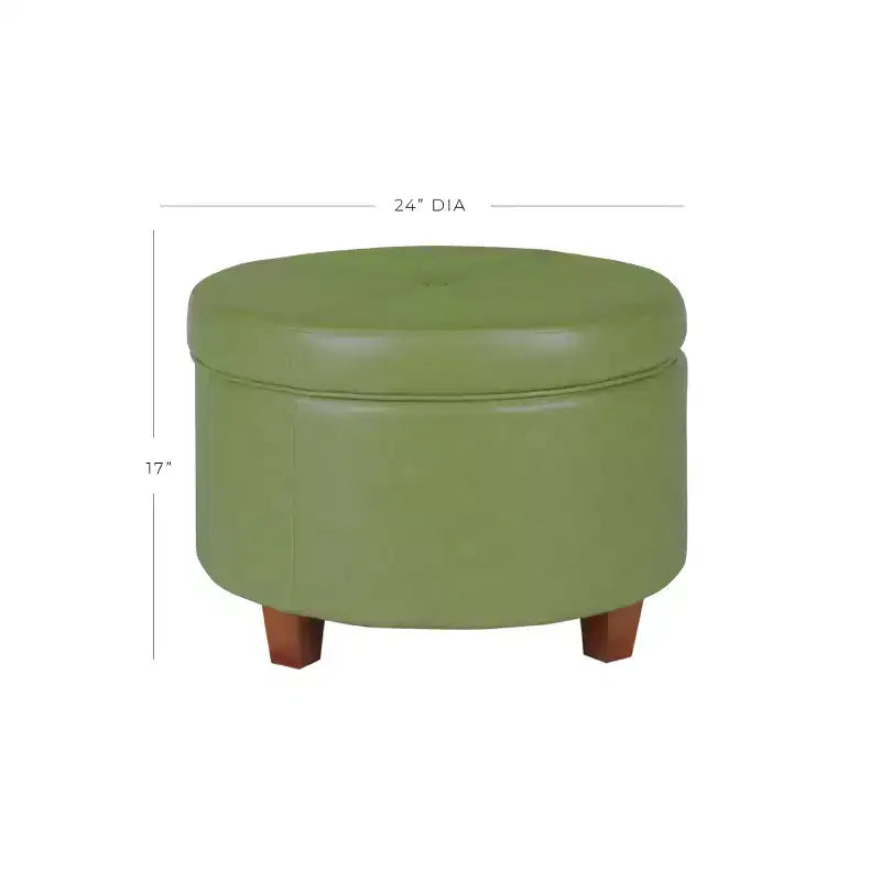 Large Round Storage Ottoman - HomePop