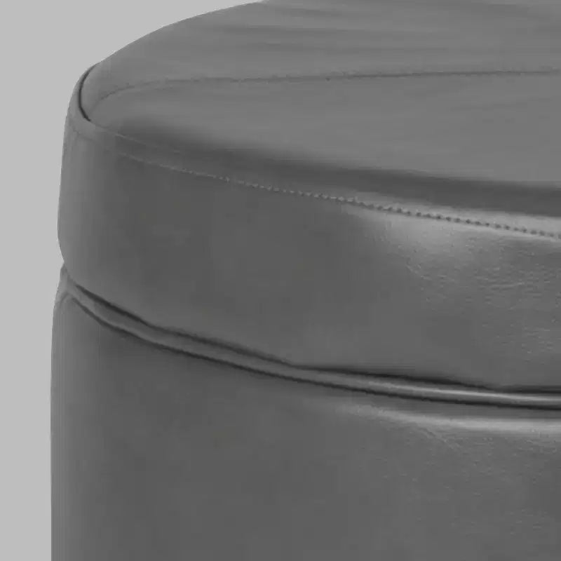 Large Round Storage Ottoman - HomePop