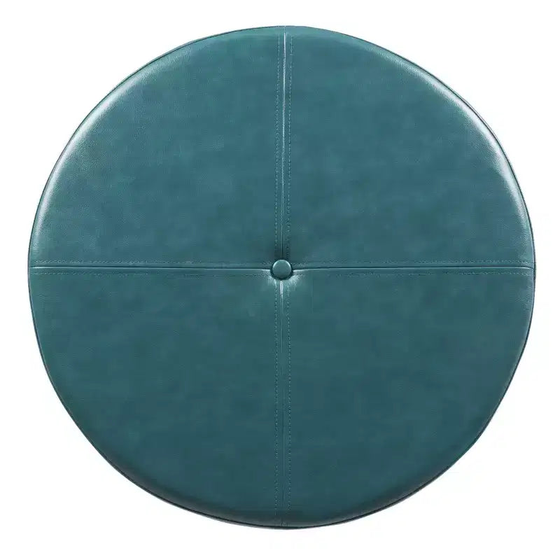 Large Round Storage Ottoman - HomePop