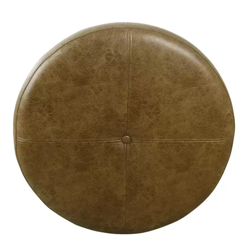 Large Round Storage Ottoman - HomePop