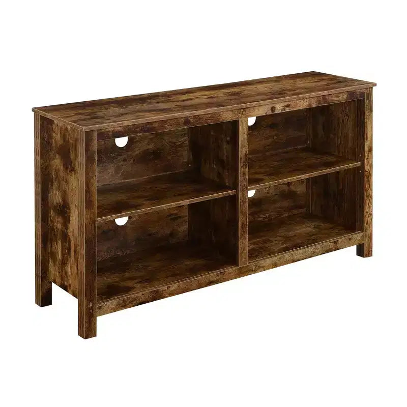 Montana Highboy TV Stand for TVs up to 65" with Shelves Barnwood - Breighton Home: Modern Style, MDF Frame, Fixed Shelf