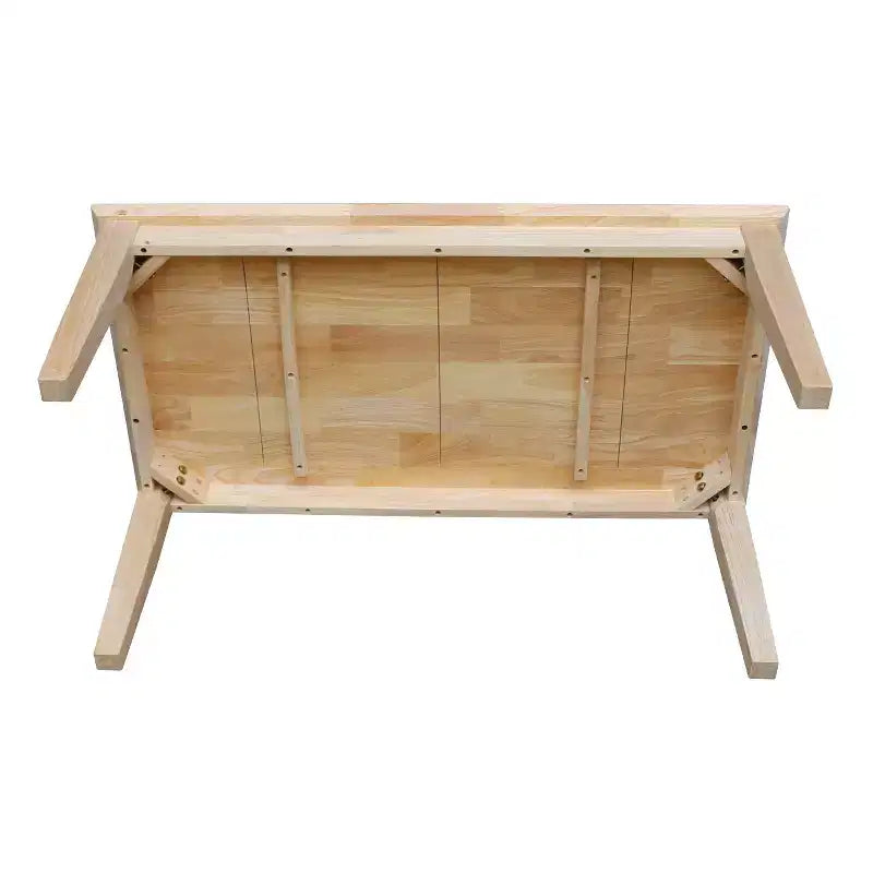 Shaker Tall Coffee Table - International Concepts: Solid Parawood, Farmhouse Style, Unfinished Wood