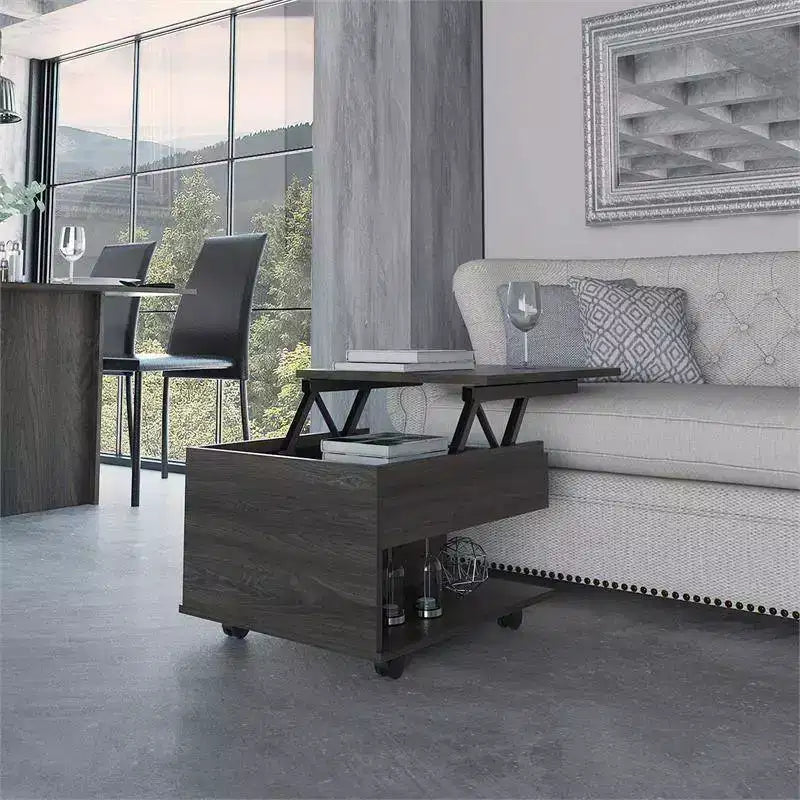 Verona Coffee Table Carbon Espresso - Boahaus: Modern Rectangular with Drawer, Wood Laminate