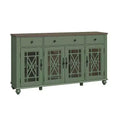 Festivo 63" Vintage Style Storage Accent Buffet Sideboard Cabinet with Drawers Green