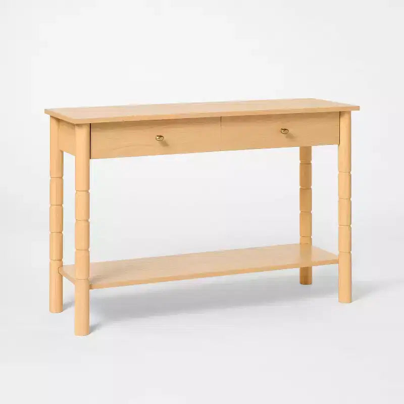 48" Modern Wooden Console Table with Drawer Brown - Threshold™ designed with Studio McGee