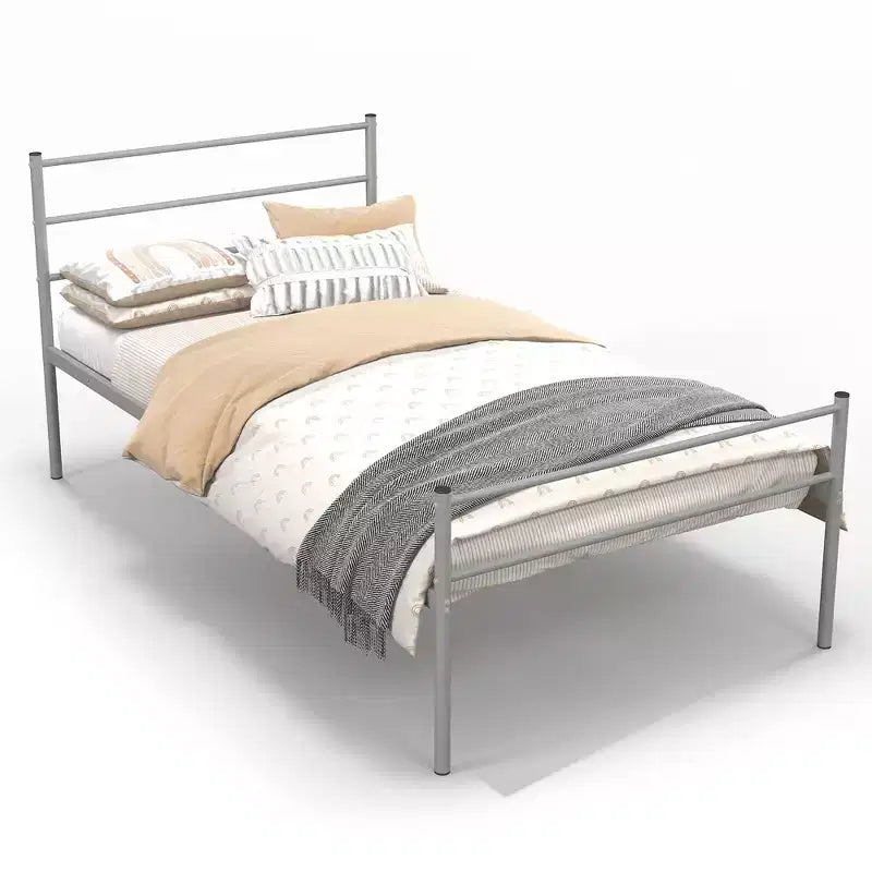 Costway Twin Metal Bed Frame Mattress Foundation No Box Spring Needed