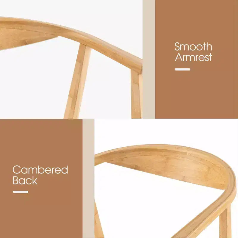 Costway Bamboo Accent Chair Modern Bamboo Armchair Upholstered Leisure Chair Living Room