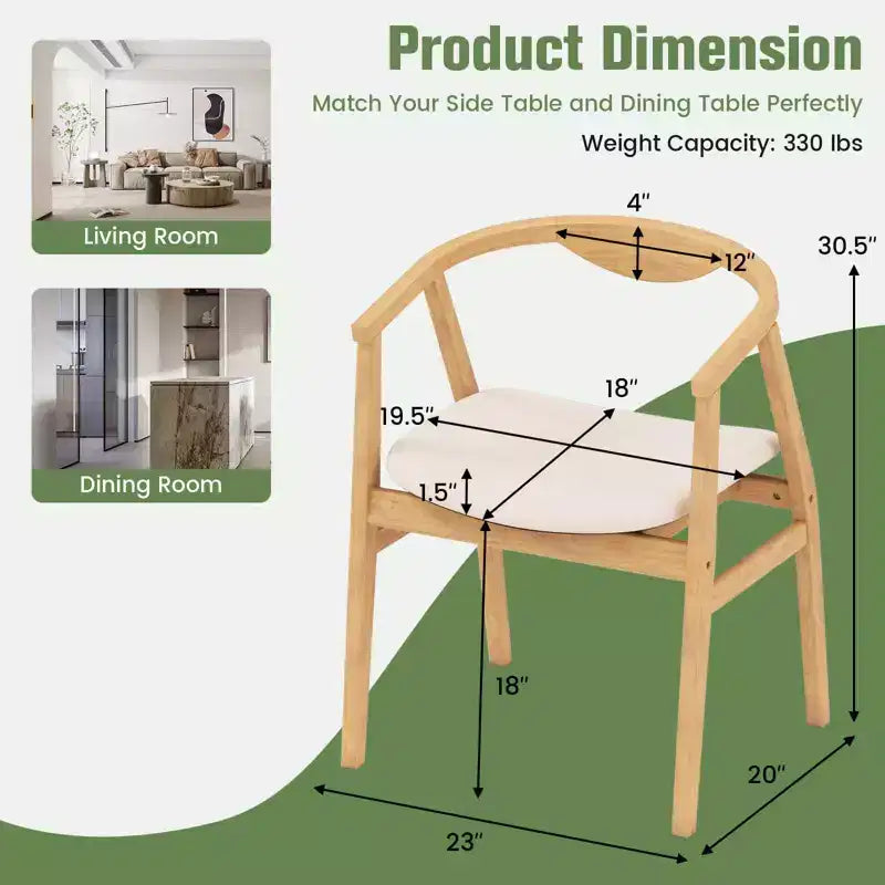 Costway Bamboo Accent Chair Modern Bamboo Armchair Upholstered Leisure Chair Living Room