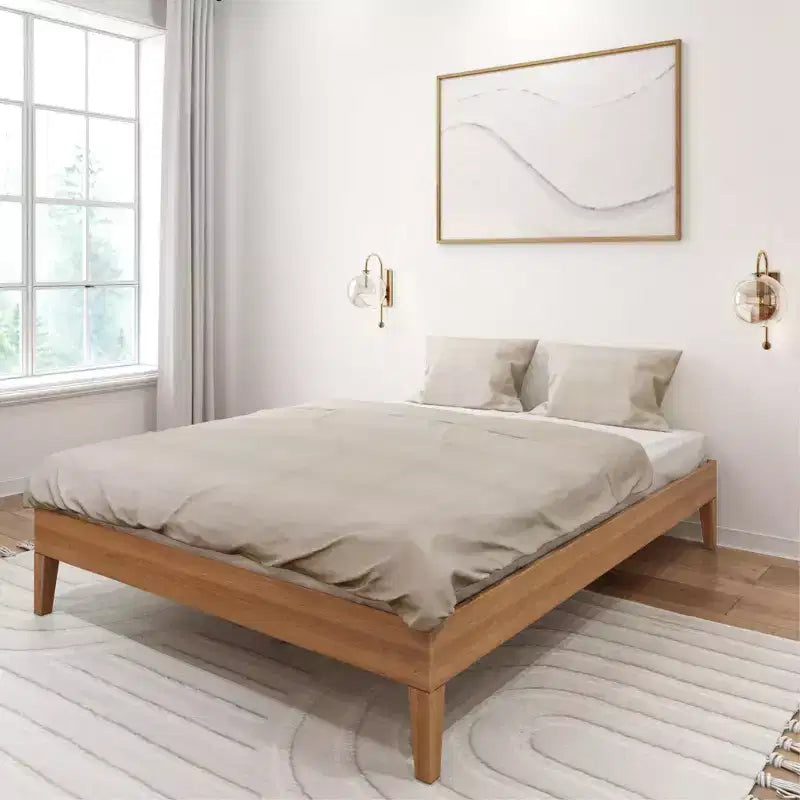 Plank+Beam Solid Wood Queen Platform Bed Frame