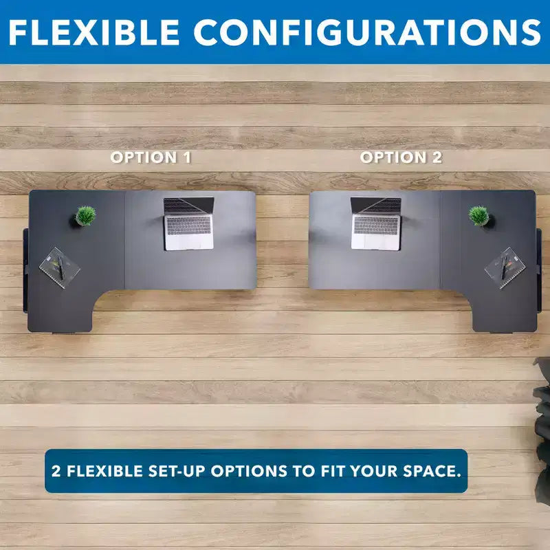 Mount-It! L-Shaped Electric Height Adjustable Desk, Automatic Standing Desk, Three Memory Settings, Solid Steel Frame, Two Installation Options