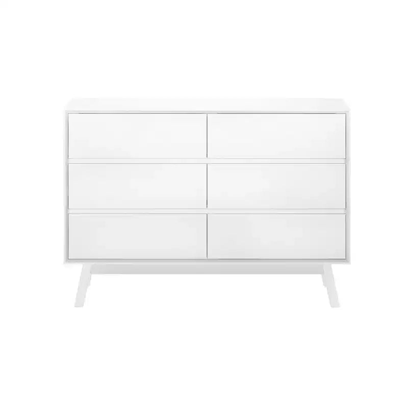 Max & Lily 6 Drawer Dresser, Solid Wood Storage Dressers & Chest of Drawers for Bedroom