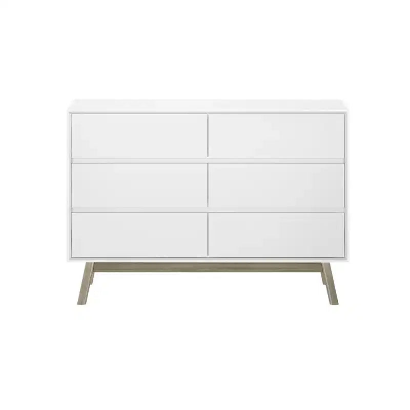 Max & Lily 6 Drawer Dresser, Solid Wood Storage Dressers & Chest of Drawers for Bedroom
