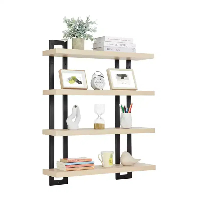 36 x 28.4 4 Tier Floating Bracket Wall Shelf Unit - Danya B.