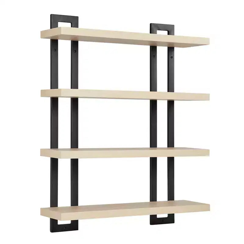 36 x 28.4 4 Tier Floating Bracket Wall Shelf Unit - Danya B.