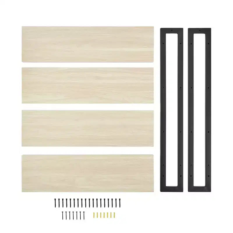 36 x 28.4 4 Tier Floating Bracket Wall Shelf Unit - Danya B.