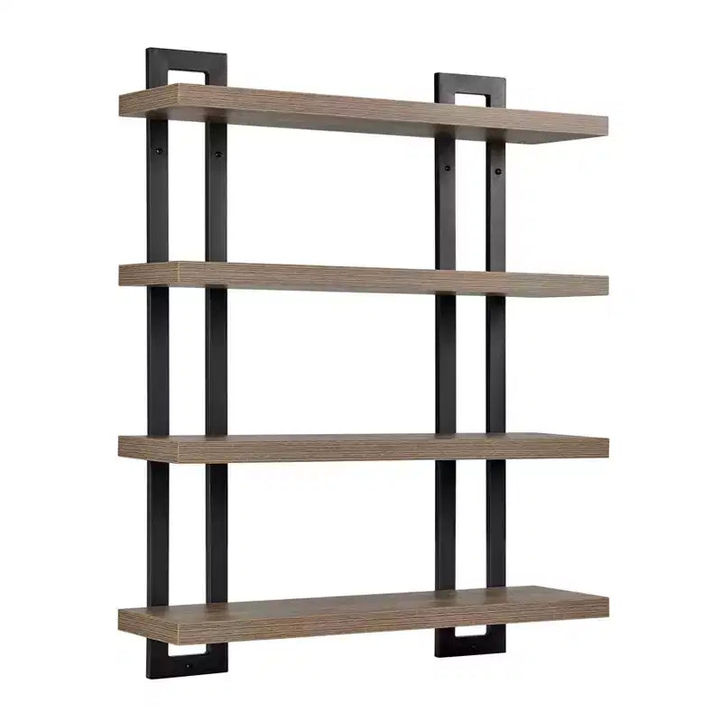 36 x 28.4 4 Tier Floating Bracket Wall Shelf Unit - Danya B.