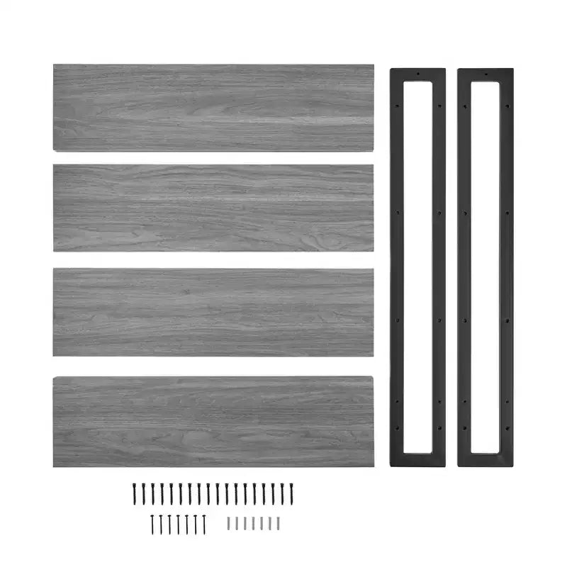 36 x 28.4 4 Tier Floating Bracket Wall Shelf Unit - Danya B.