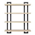 36 x 28.4 4 Tier Floating Bracket Wall Shelf Unit - Danya B.
