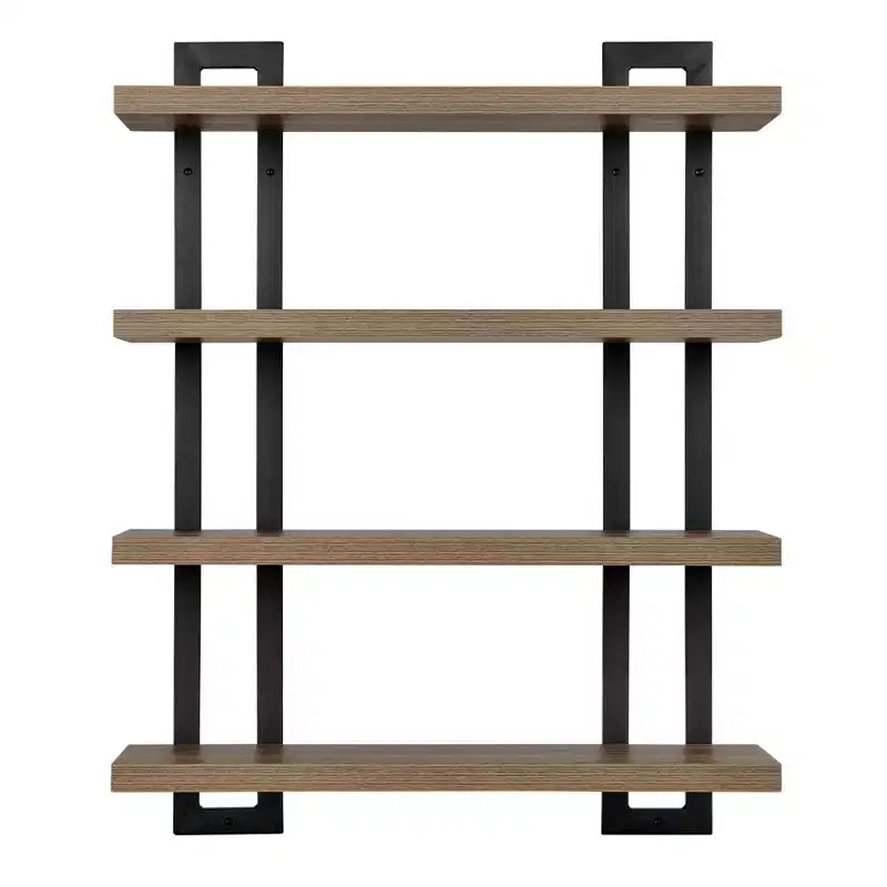 36 x 28.4 4 Tier Floating Bracket Wall Shelf Unit - Danya B.