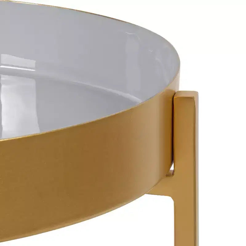 Kate and Laurel Nira Two-Tiered Metal Side Table