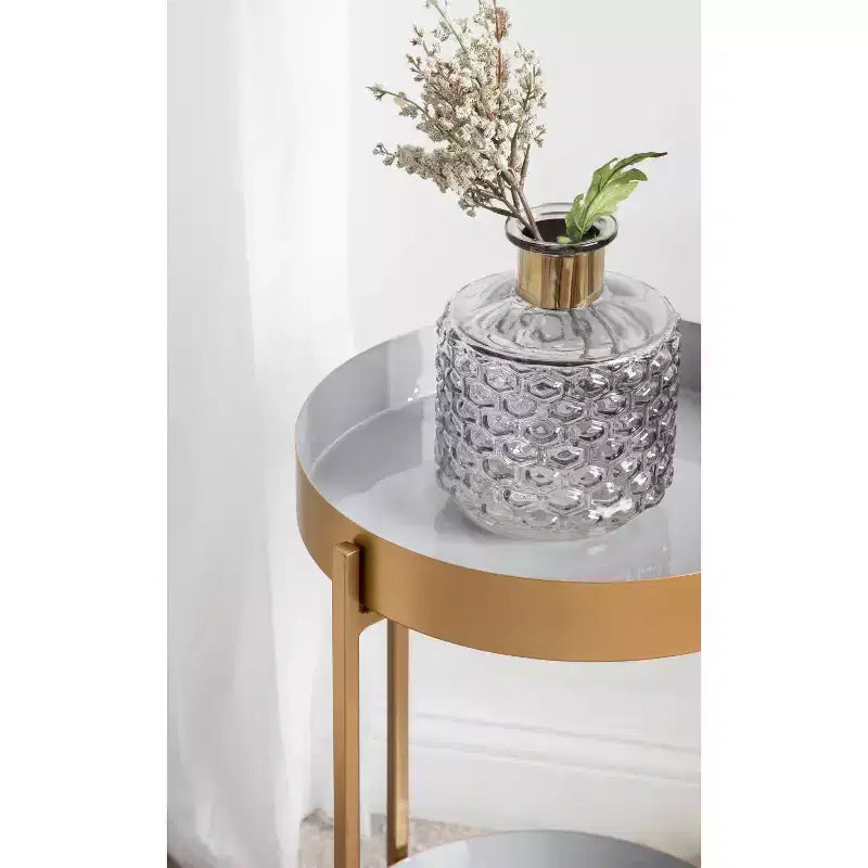 Kate and Laurel Nira Two-Tiered Metal Side Table