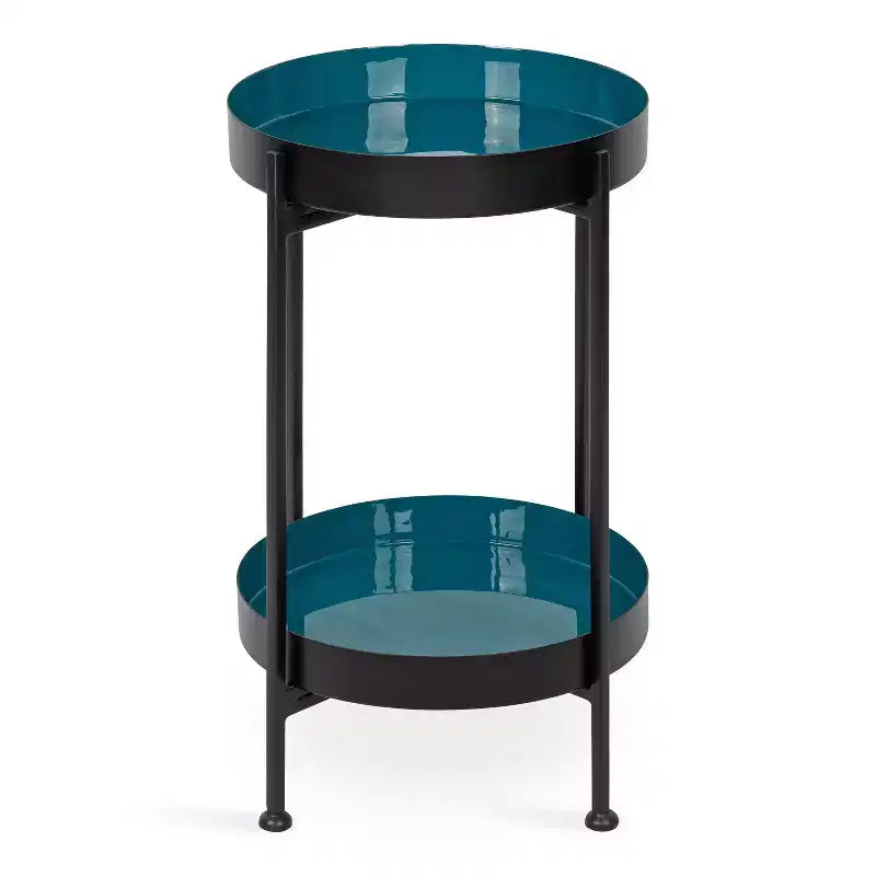 Kate and Laurel Nira Two-Tiered Metal Side Table
