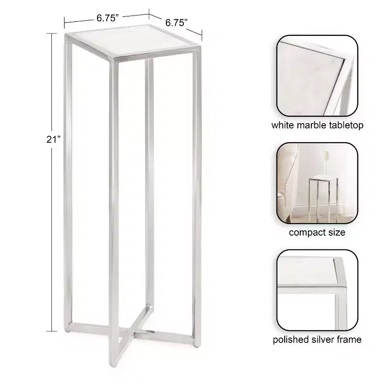 Kate and Laurel Jaspur Square Metal End Table
