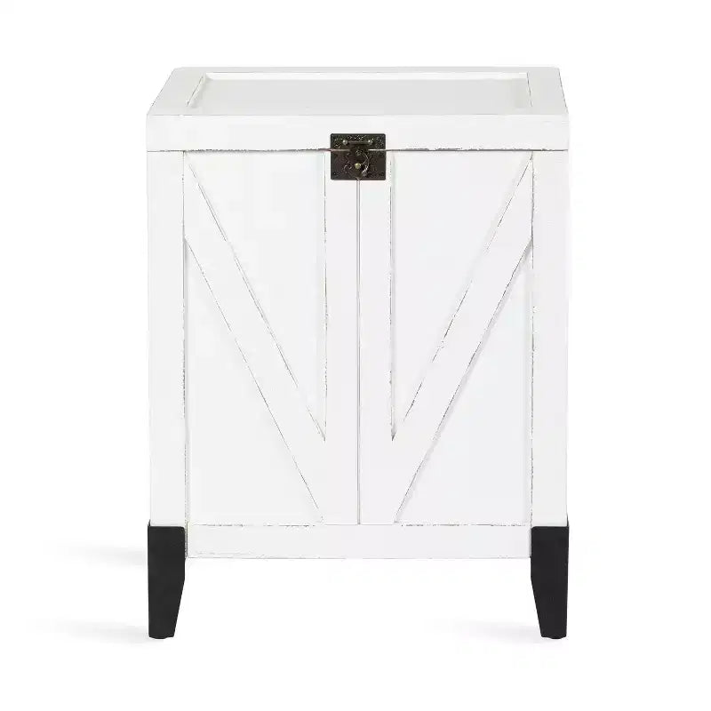 Kate and Laurel Cates Rectangle Wood Side Table, 21x27x15, White
