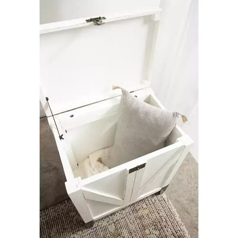 Kate and Laurel Cates Rectangle Wood Side Table, 21x27x15, White