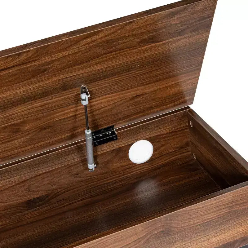 Flash Furniture Wyatt Farmhouse Entryway Storage Bench with Lower Shelf Perfect for Entryway, Mudroom, or Bedroom