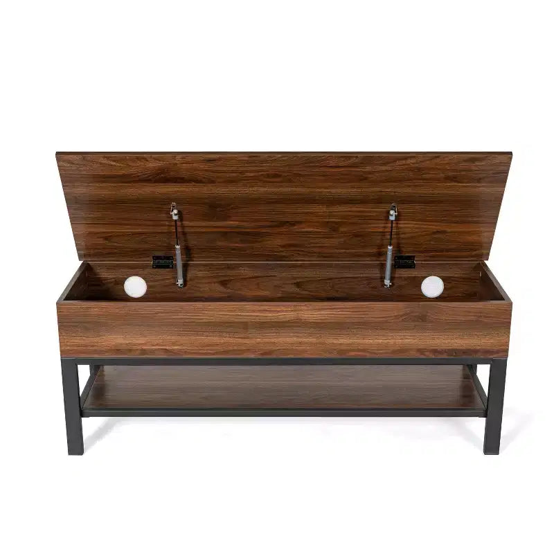 Flash Furniture Wyatt Farmhouse Entryway Storage Bench with Lower Shelf Perfect for Entryway, Mudroom, or Bedroom