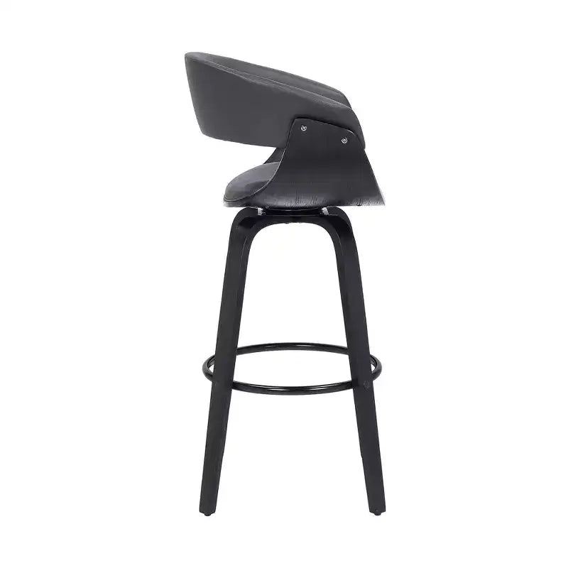 26" Julyssa Swivel Faux Leather Wood Counter Height Barstool - Armen Living