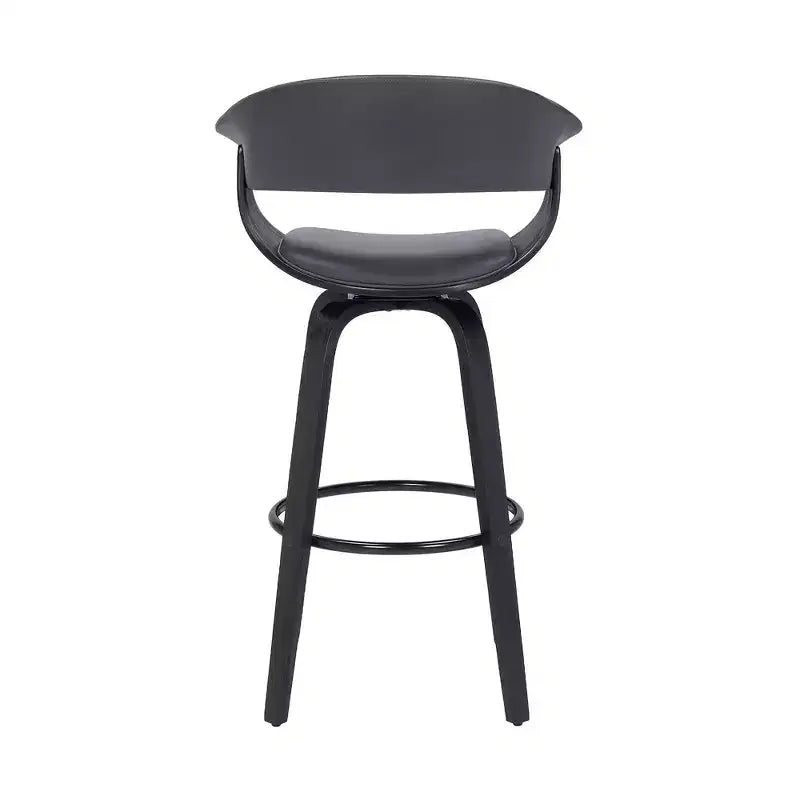26" Julyssa Swivel Faux Leather Wood Counter Height Barstool - Armen Living