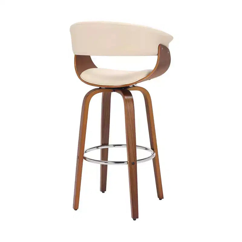 26" Julyssa Swivel Faux Leather Wood Counter Height Barstool - Armen Living