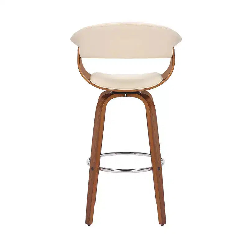 26" Julyssa Swivel Faux Leather Wood Counter Height Barstool - Armen Living