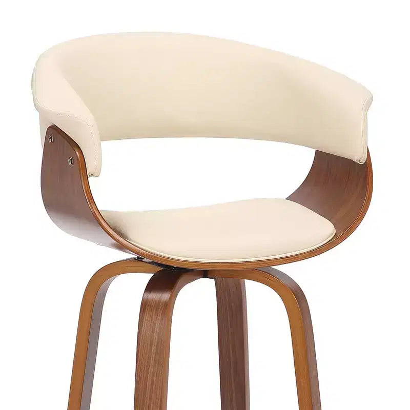 26" Julyssa Swivel Faux Leather Wood Counter Height Barstool - Armen Living