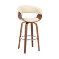 26" Julyssa Swivel Faux Leather Wood Counter Height Barstool - Armen Living