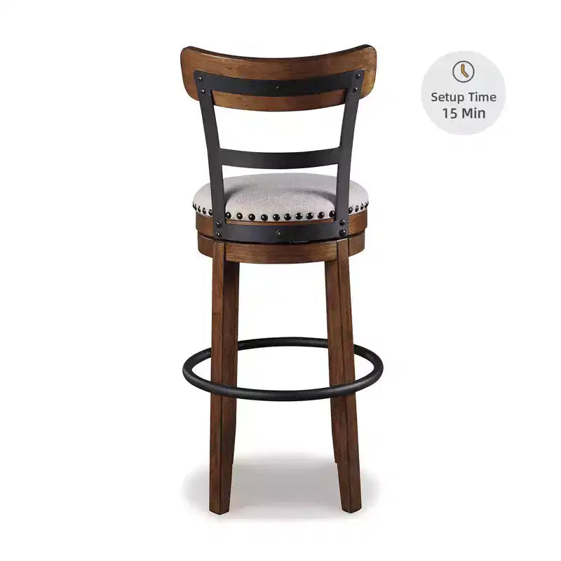Tall Valebeck Upholstered Swivel Barstool - Signature Design by Ashley