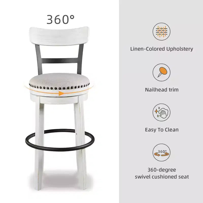 Tall Valebeck Upholstered Swivel Barstool - Signature Design by Ashley